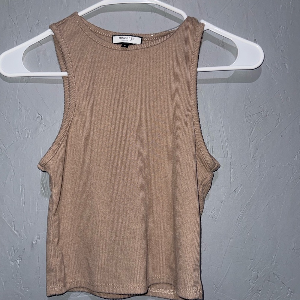 Discreet Beige Tank Top